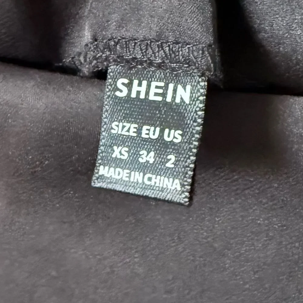 Shein Solid Midi Black Skirt Size XS